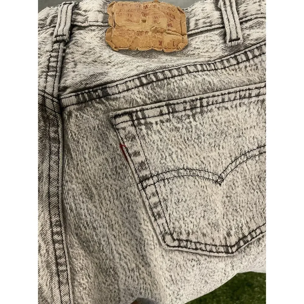 Vintage October 1988 Levi's 501-0655 Acid Wash Gray Denim Jeans Made inUSA 32x30